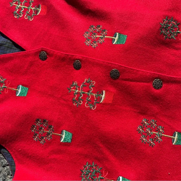 Karen Scott Red Christmas sweater vest vintage XL - Picture 2 of 4